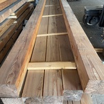 Ca. 7x Douglas balken geschaafd, 190x190mm, lengte 500cm